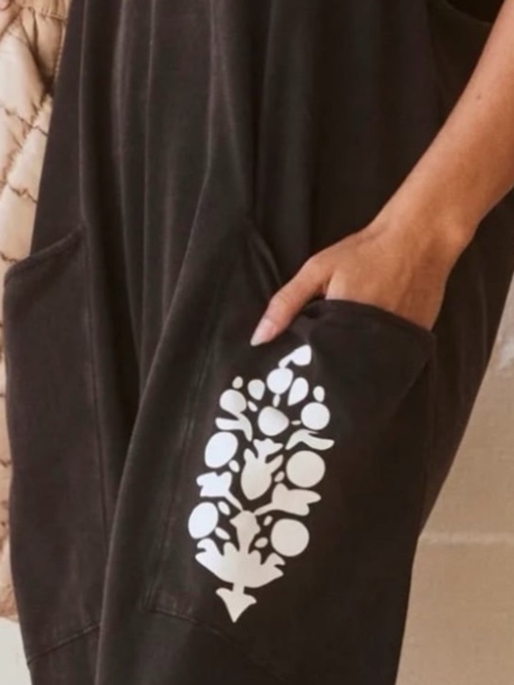 FREE PEOPLE Movement Hot Shot Logo Onesie in Washed Black - Picture 3 of 6